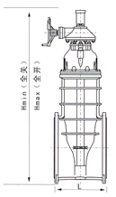 z545x大口径软密封闸阀 结构图 / 尺寸图